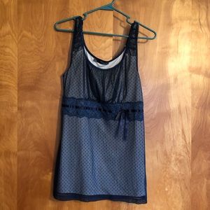 Navy dress tank top